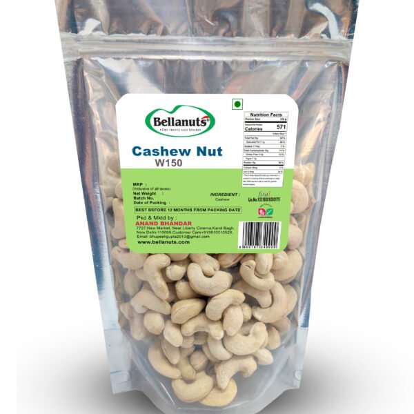 Bellanuts Cashew Nut Grade W150 Premium Whole Cashew